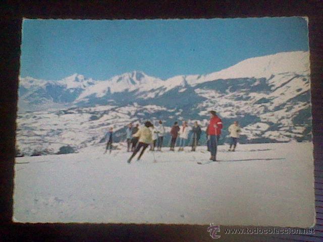 Postales: escuela esqui crans montana suiza circulada sello arrancado  (B15)
