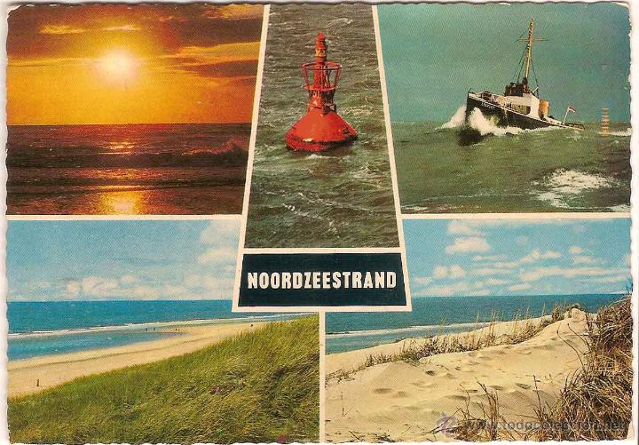 Postcards: NOORDZEESTRAND, MAR DEL NORTE (PA&Iacute;SES BAJOS) - J. PREVOT - CIRCULADA