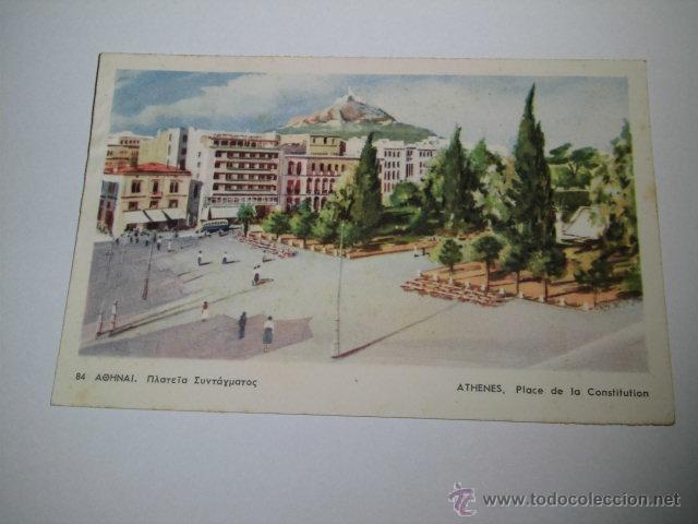 Postais: 84.-ATHENAS PLACE DE LA CONSTITUTION ESCRITA