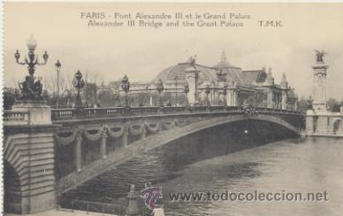 Postais: Paris.- Pont Alexandre III, et le Grand Palais.