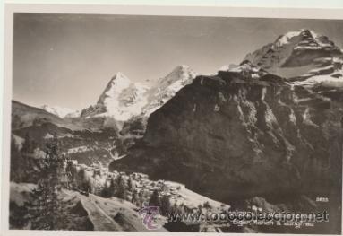 Postcards: El Jungfrau. Fechado al dorso en 1933.