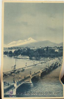 Postcards: Geneve.- Pont du Mont Blanc.  Franqueado y fechado en 1936.