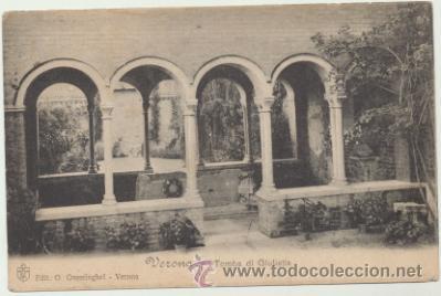 Postcards: Verona.- Tomba di Giulietta. Franqueado y fechado en 1906.