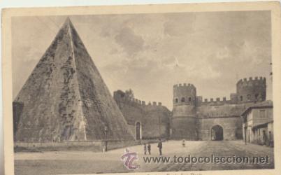 Postcards: Roma.- Piramide di Caio Castio e Porta San Paolo.