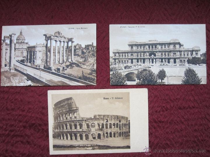 Postales: LOTE DE 3 POSTALES DE ROMA. - Foto 1