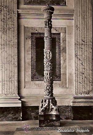 Cartes Postales: ANTIGUA POSTAL BASILICA DI SAN PAOLO CANDELABRO PASQUALE VERA FOTOGRAFIA