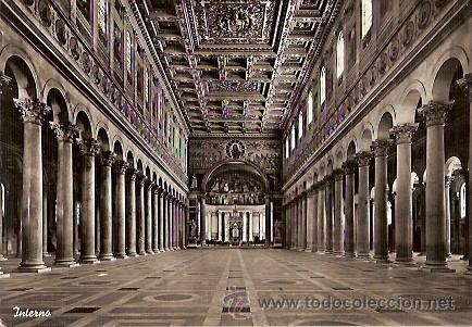 Cartes Postales: ANTIGUA POSTAL BASILICA DI SAN PAOLO INTERNO VERA FOTOGRAFIA