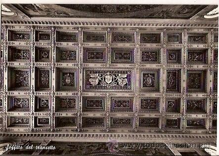 Cartes Postales: ANTIGUA POSTAL BASILICA DI SAN PAOLO SOFFITTO DEL TRANSETTO VERA FOTOGRAFIA