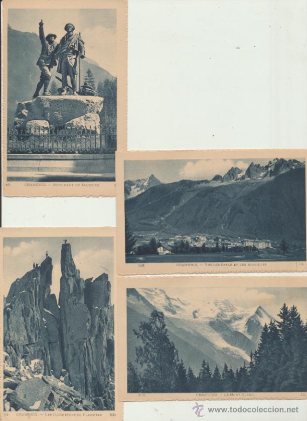 Postales: Chamonix.- Lote de 4 postales. - Foto 1
