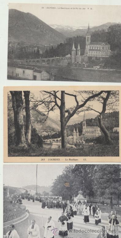 Postales: Lourdes. Lote de 3 postales. - Foto 1