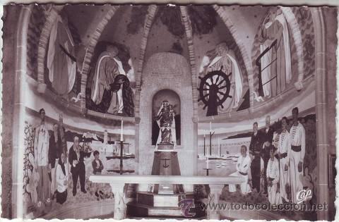 Postales: ANTIBES. Sanctuaire de la Garoupe. Chapelle N.-D. de Bon-Port (fresques de Ed. Colin)