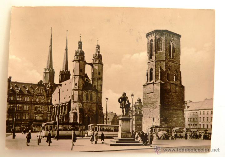 Postais: ANTIGUA TARJETA POSTAL ALEMANIA. HALLE. CIRCULADA EN 1960