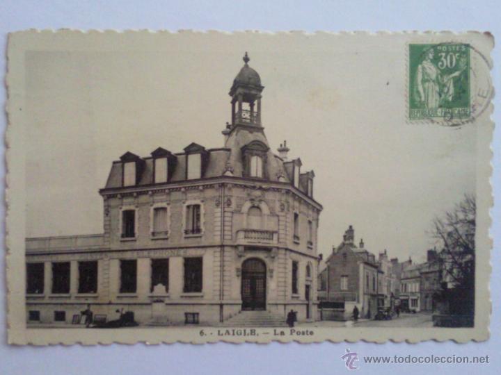 Postales: ANTIGUA POSTAL, LAIGLE (ORNE), EDIFICIO CORREOS, A&Ntilde;O 1934 - Foto 1