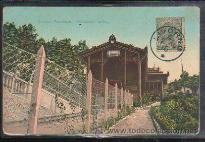 Postales: TARJETA POSTAL DE LIVORNO MONTENERO - FUNICOLARE ARRIVO. PROPRIETA IGINIO GIORGI