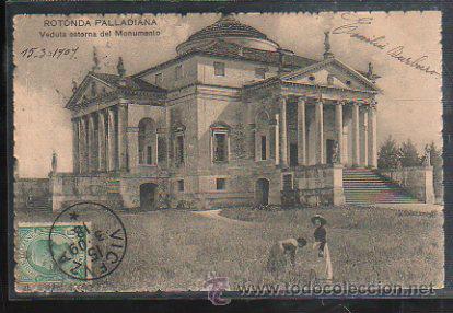 Postales: TARJETA POSTAL DE ROTONDA PALLADIANA - VEDUTA ESTERNA DEL MONUMENTO. CIRCULADA A CUBA
