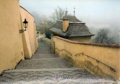 Postales: PRAGA - LA VIEJA ESCALINATA DEL CASTILLO - Foto 1