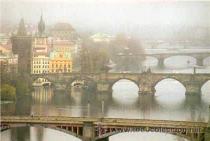 Postales: PRAGA - LOS PUENTES DE PRAGA - Foto 1