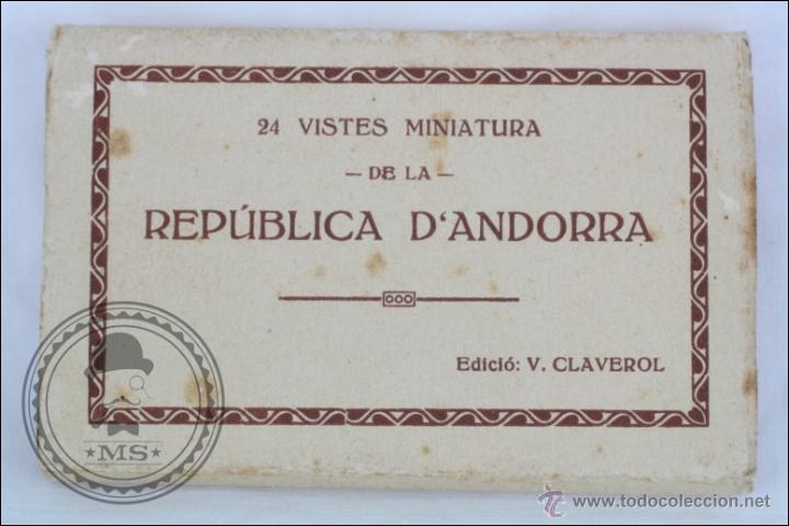 Postais: Taco de 24 Peque&ntilde;as Fotograf&iacute;as / Postales Recuerdo Rep&uacute;blica d'Andorra - Edici&oacute; V. Claverol