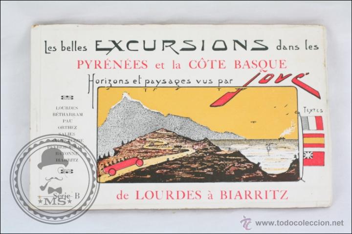 Postais: Taco de 15 Postales - Les Belle Excursions. Pirineos, de Lourdes a Biarritz. Serie B - 15 x 9 Cm