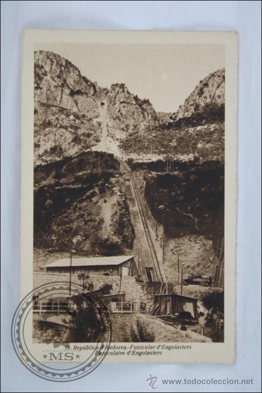 Postales: Antigua Postal - 19. Rep&uacute;blica d'Andorra. Funicular d'Engolasters - Sin Circular