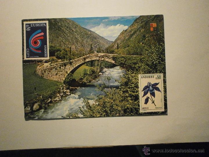 Postcards: POSTAL VALLS D&acute;ANDORRA SANT JULIA DE LORIA PONT DE LA MARGINEDA ESCRITA