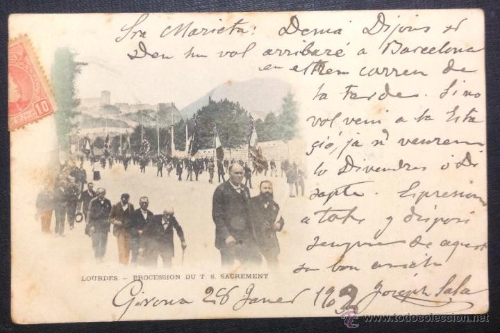 Postales: LOURDES. PROCESSION DU T. S. SACREMENT. - Foto 1