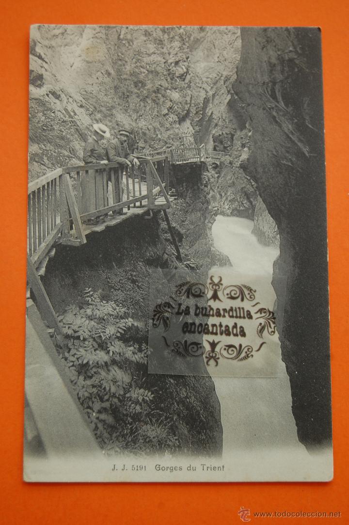 Postales: POSTAL - SUIZA - GORGES DU TRIENT - LE LION - NO CIRCULADA PRINCIPIOS DEL SIGLO XX JULIEN FRERES