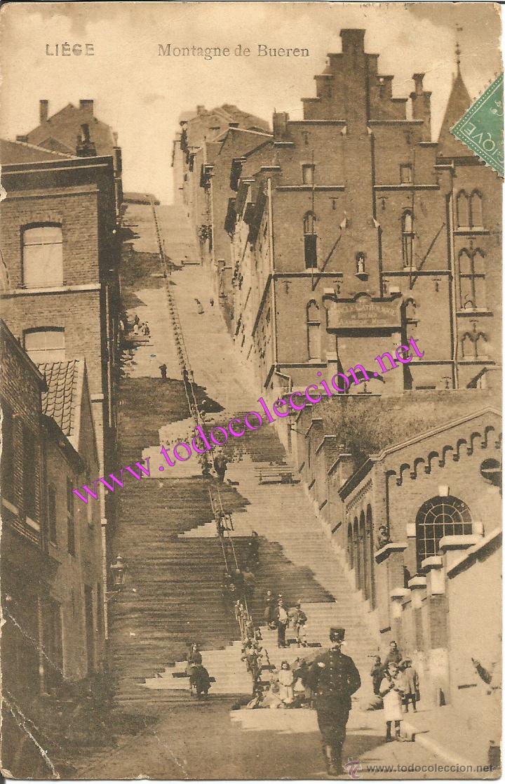 Liege Belgica Montagne De Bueren Postal De 1914