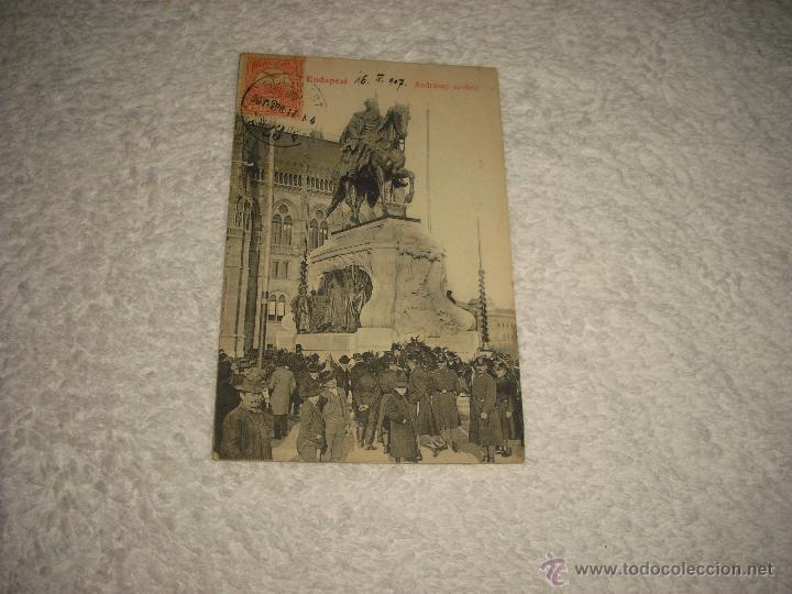 Postales: BUDAPEST. ANDRASSY SZOBOR. CIRCULADA 1907 - Foto 1