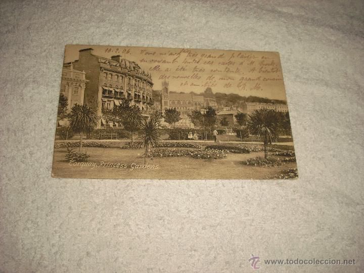 Postcards: TORQUAY . PRINCESS GARDENS . CIRCULADA 1906
