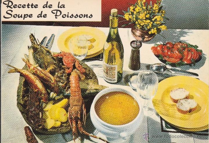 Postales: N&ordm; 24801 POSTAL FRANCIA GASTRONOMIA RECETTE DE LA SOUPE DE POISSONS