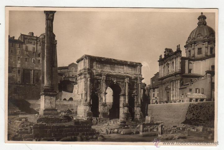 Postales: FOTO POSTAL. ROMA. ARCO DE SETTIMIO SEVERO. 1927 - Foto 1