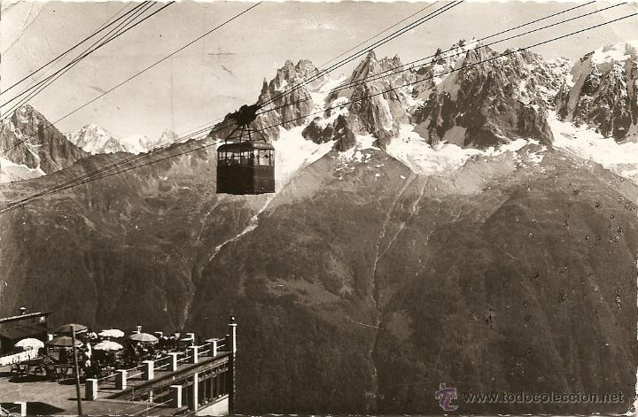 Postales: POSTAL, CHAMONIX-MONT-BLANC, TELEF&Eacute;RICO, CIRCULADA 1963