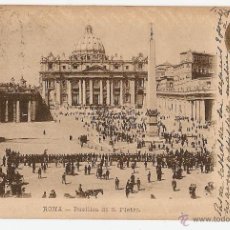 Postales: BONITA POSTAL MODERNISTA, ART NOUVEAU, ROMA BASILICA DE SAN PEDRO AÑO 1900