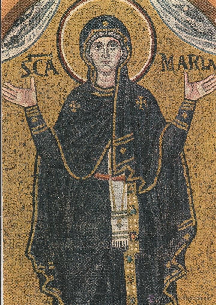 Postcards: N&ordm; 24596 POSTAL ITALIA RABENNA MUSEO ARCHIEPISCOPAL - SANTA VIRGEN