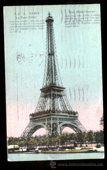 Postales: TORRE EIFFEL, PARIS. / CIRCULADA EN 1935.