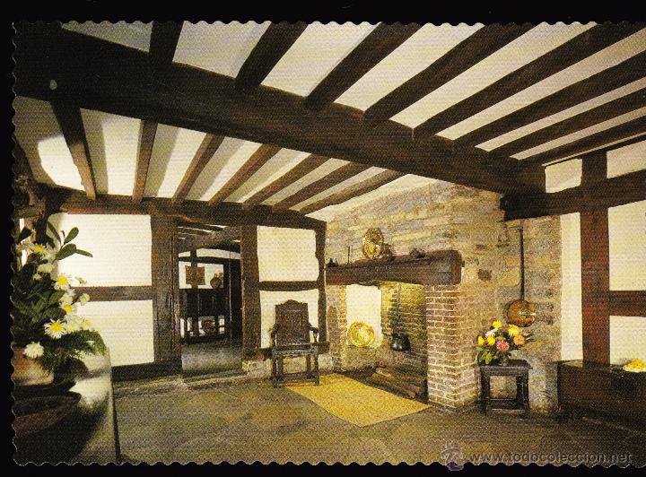Postales: POSTAL : TROQUELADA , THE LIVING ROOM , SHAKESPEARE &acute;S BIRTHPLACE  .