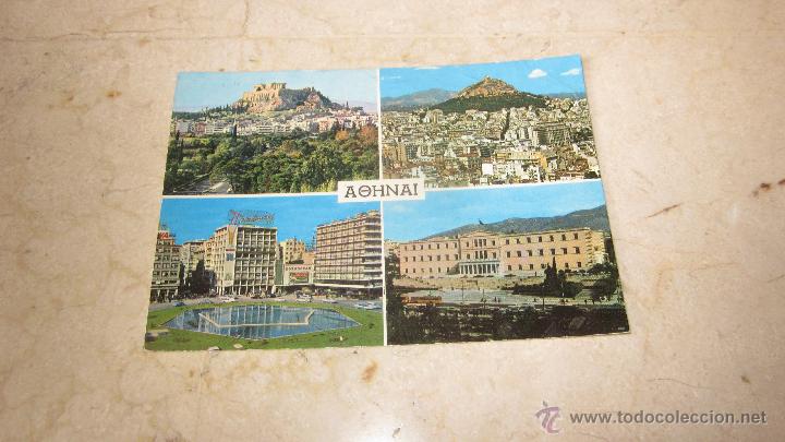 Postcards: POSTAL ESCRITA ATENAS GRECIA A&Ntilde;OS 80