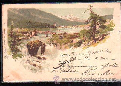 Postales: TARJETA POSTAL DE SUIZA - GRUSS AUS ST MORITZ BAD. 450. VERLAG KUNZLI.