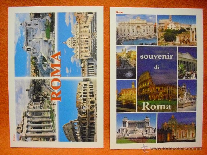 Postales: POSTAL - 2 POSTALES DE ROMA (ITALIA): VISTAS VARIADAS, AÑOS 90. SIN CIRCULAR. - Foto 1 - 49054098