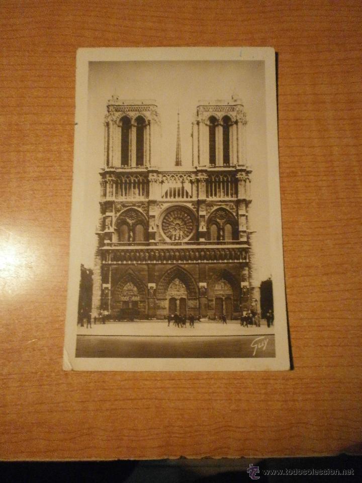 Postcards: POSTAL NOTRE DAM PARIS ESCRITA A&Ntilde;O 1928