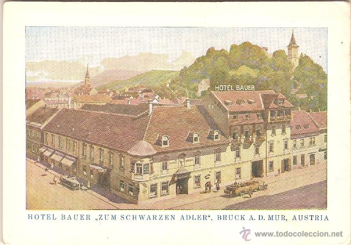 Postkarten: AUSTRIA, Antigua postal del Hotel Bauer Zum Schwarzen Adler, Bruck a. d. Mur - SIN CIRCULAR