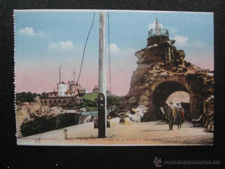 Postales: BIARRITZ. ROCHER DE LA VIERGE ET SEMAPHORE - Foto 1