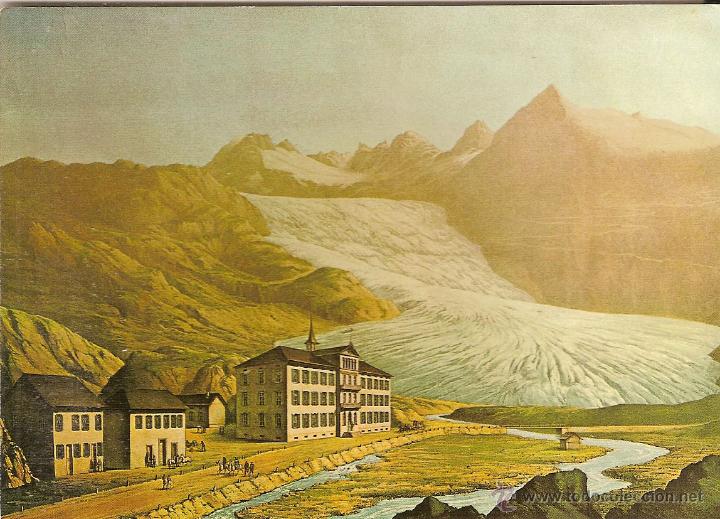 Postcards: GLETSCH, VALAIS (SUIZA), PASO FURKA Y CALLE GRIMSELPASS - N&ordm; 108 - SIN CIRCULAR