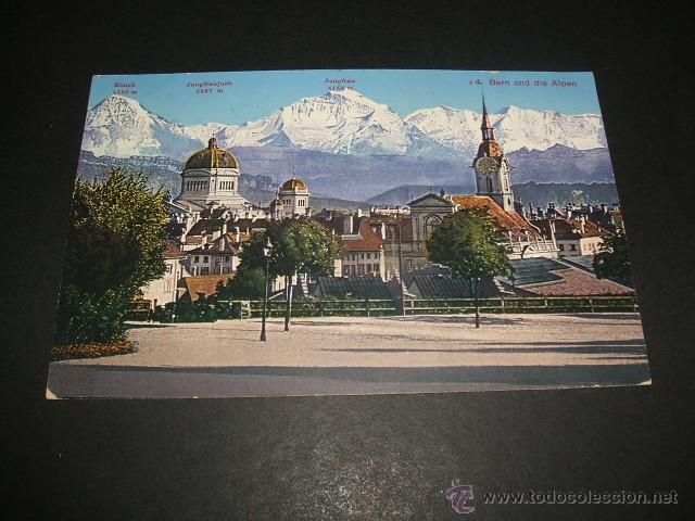 Postales: BERNA Y LOS ALPES POSTAL 1914 - Foto 1