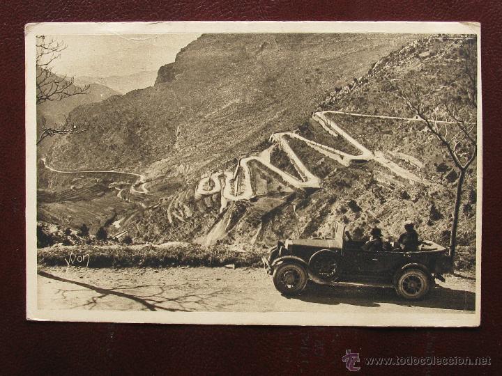 Postales: FRANCIA , ROUTE DE NICE A SOSPEL , TARJETA POSTAL ANTIGUA
