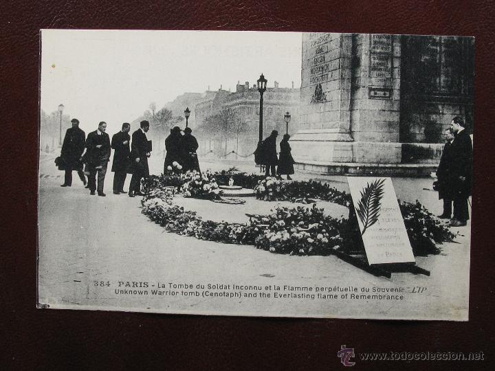 Postales: FRANCIA , PARIS , LA TOMBE DU SOLDAT , BONITA POSTAL DE 1927