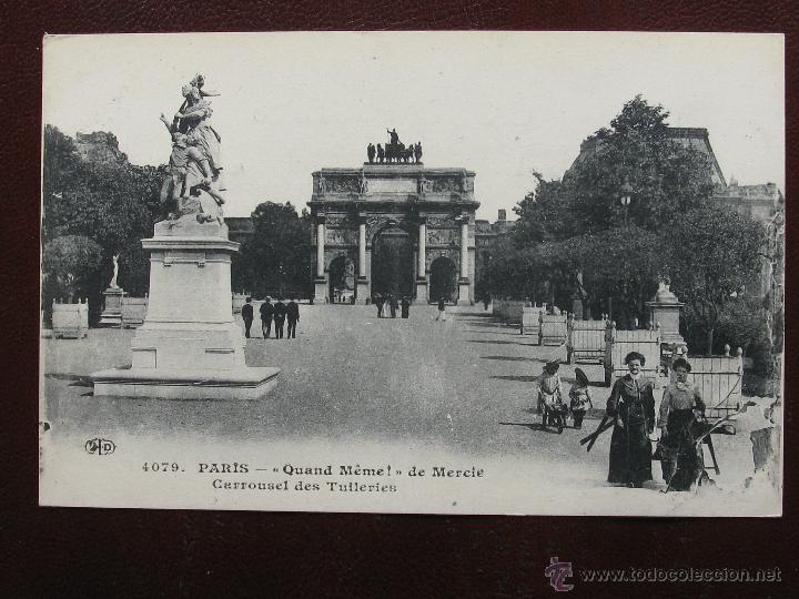 Postales: FARNCIA , PARIS , BONITA POSTAL ANTIGUA CARROUSEL DES TUILEVIES