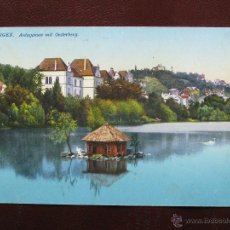 Postales: ALEMANIA , BONITA POSTAL DE 1917 - TÜBINGEN , ANLAGENSEE MIT OESTESBERG
