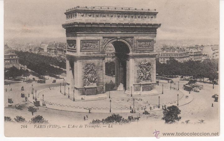 Postales: 2 Postales de Paris: Arco del Triunfo y La Opera - Foto 2